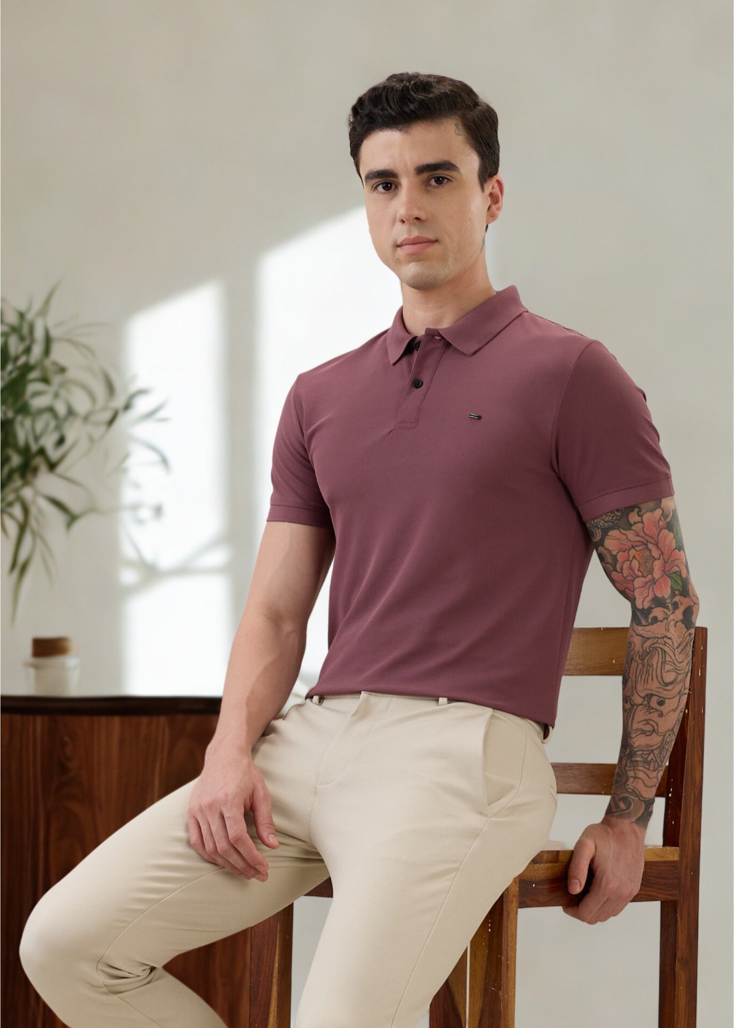 Cherry Half Sleeve Polo T-Shirt | Smart Casual Style