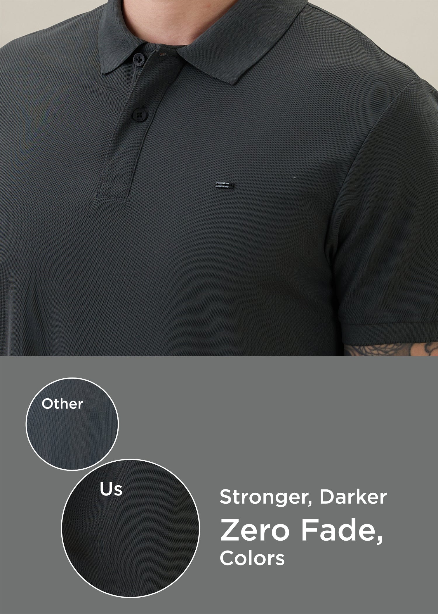 Cherry Half Sleeve T-shirt: Grey