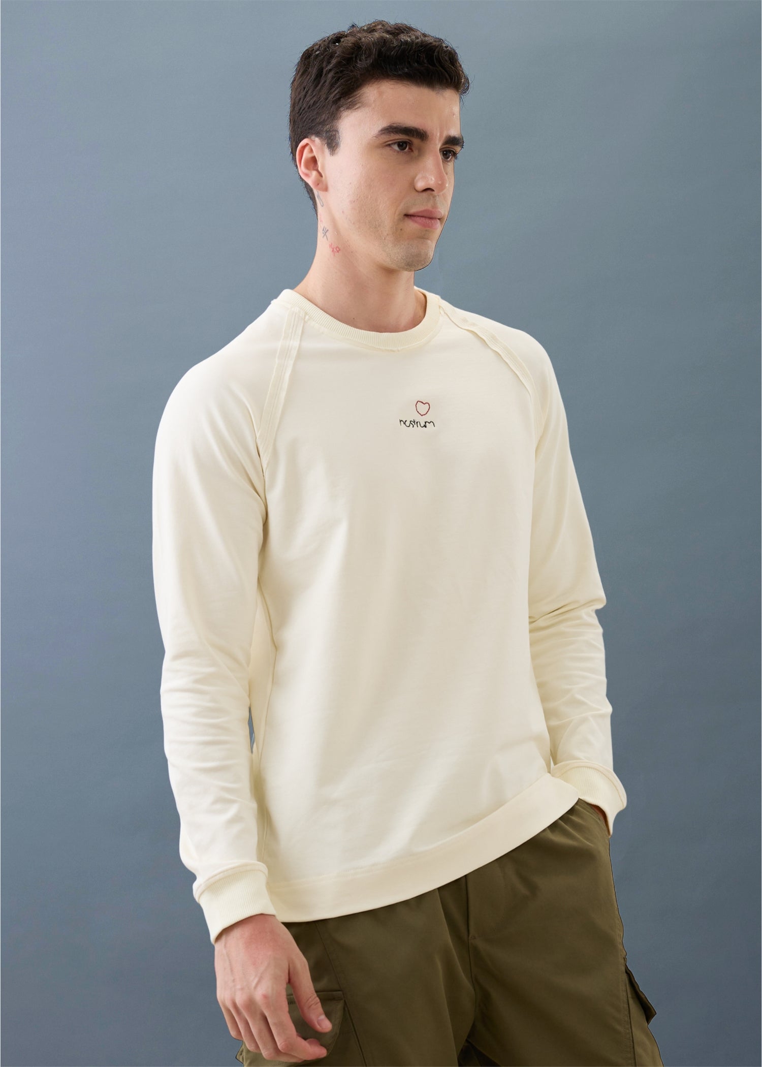 Griffith Knit Pullover T-shirt: Cream