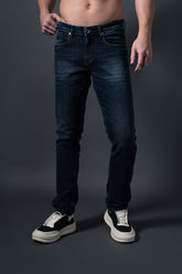 Trigno Regular Fit Jeans for Men | Dark Blue Denim