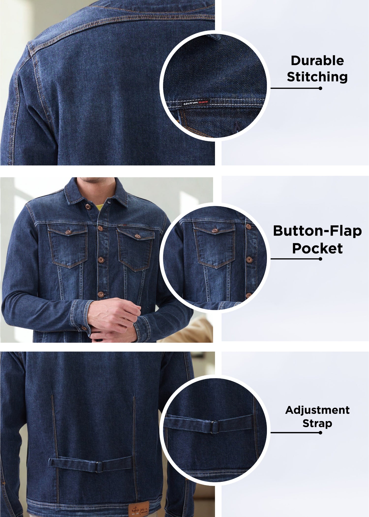 Delia Denim Utility Jacket: Blue