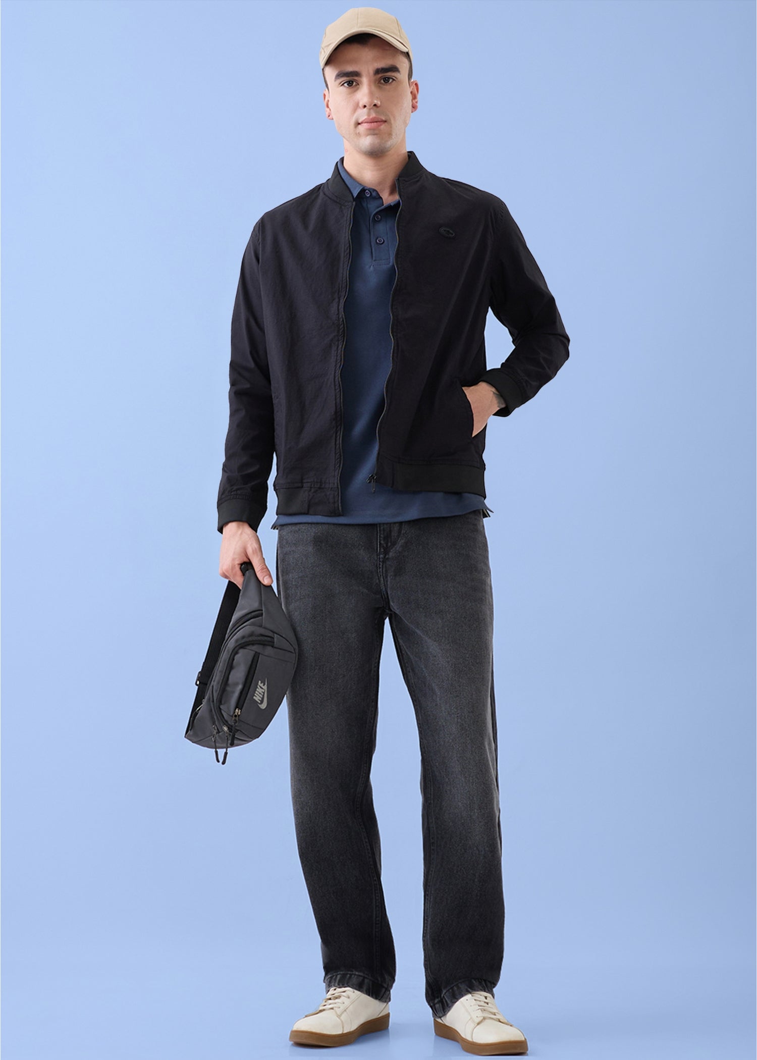 Worm Zipper Jacket: Black