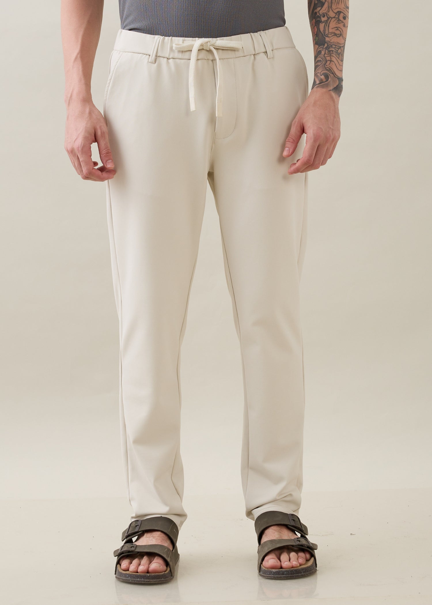 Baglis Cotton Baggy Trouser: Cream