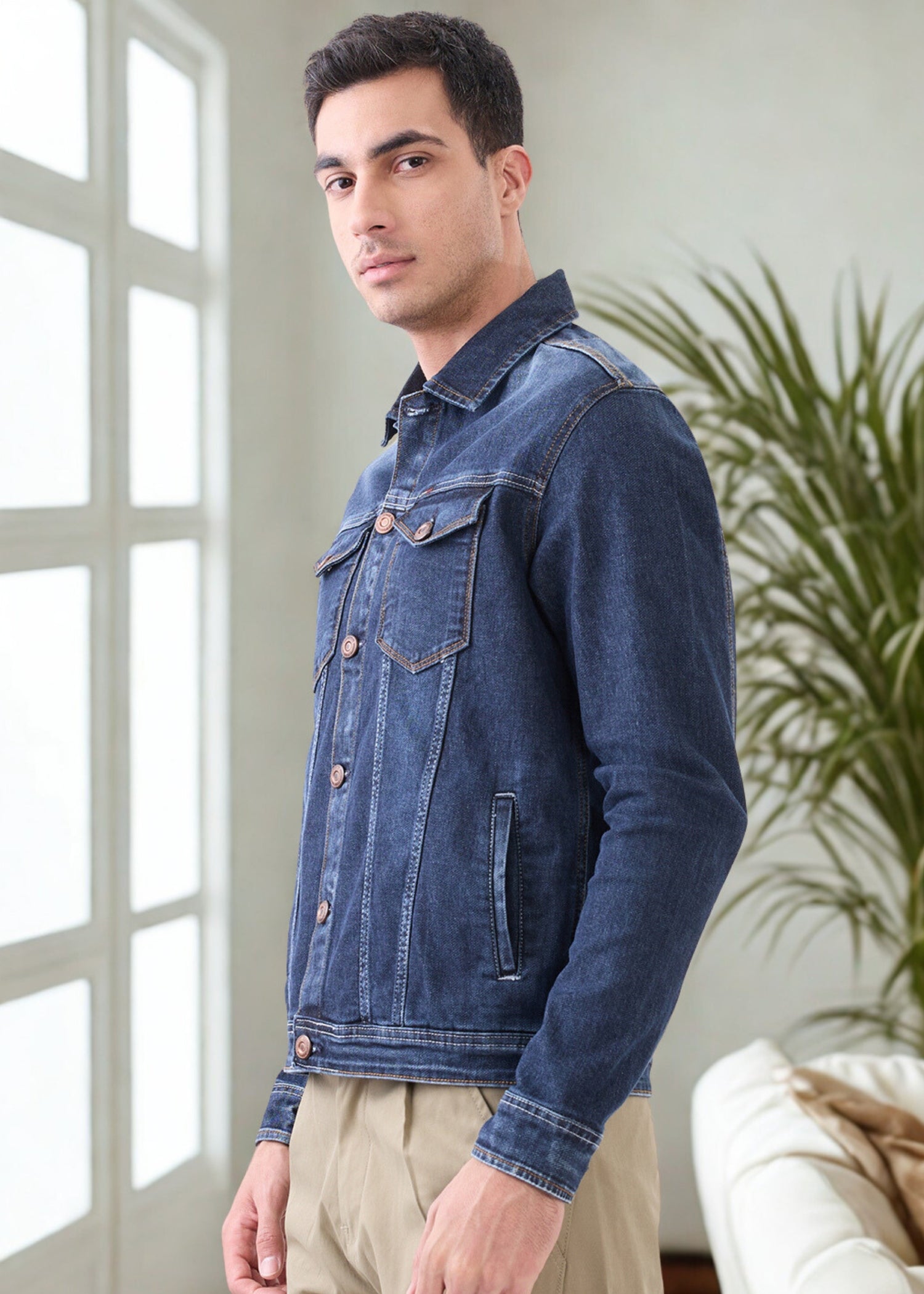 Delia Denim Utility Jacket: Blue