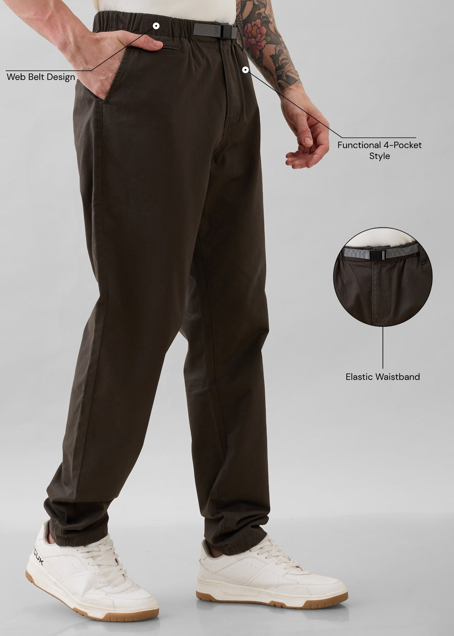 Waltrop Cotton Baggy Trouser: Olive