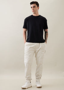 Karmic Relaxed Fit Cargo: Off White