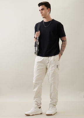 Karmic Relaxed Fit Cargo: Off White