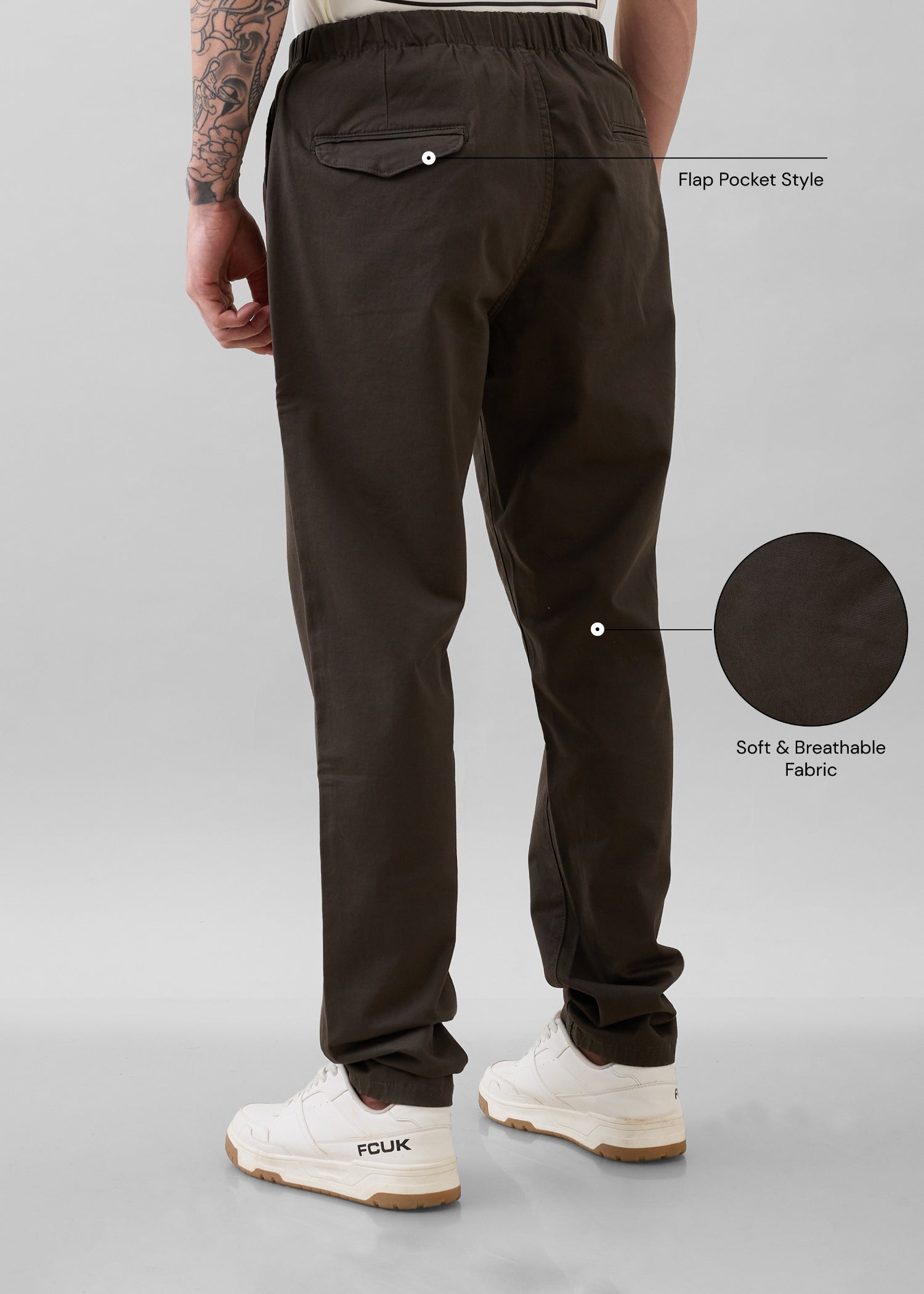 Waltrop Cotton Baggy Trouser: Olive