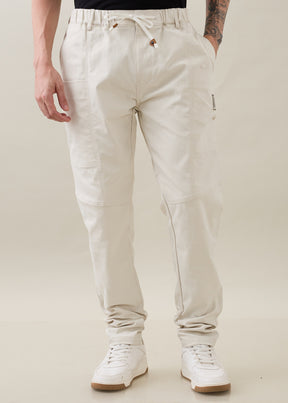 Karmic Relaxed Fit Cargo: Off White