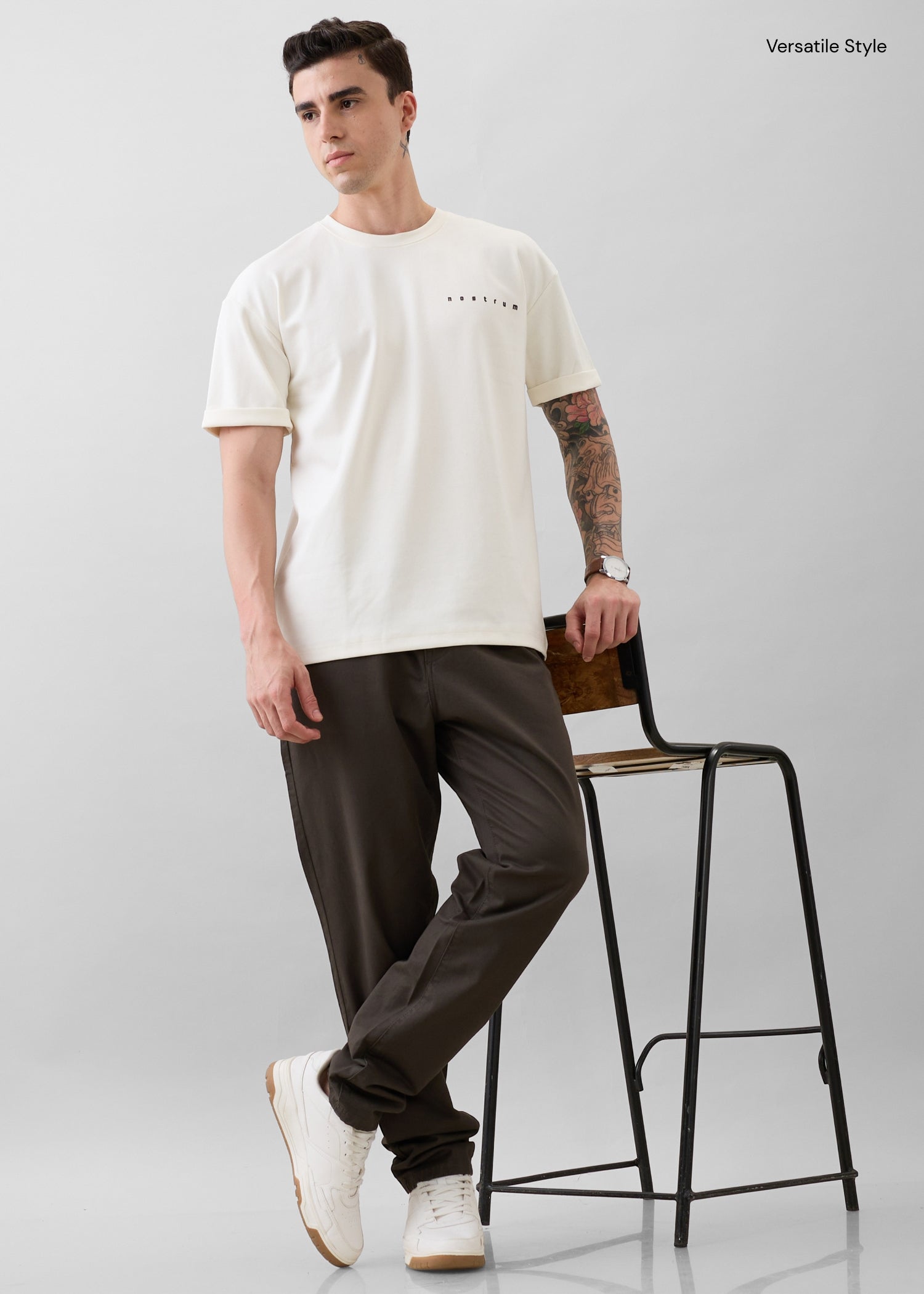 Waltrop Cotton Baggy Trouser: Olive