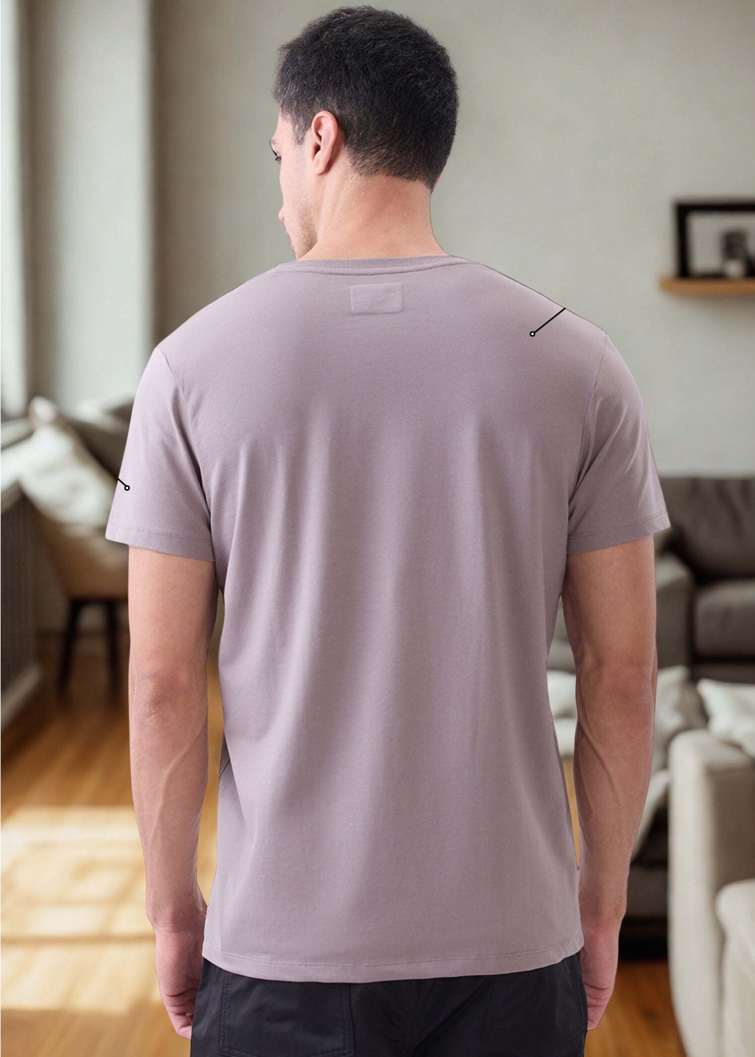 Arch Solid Half Sleeve T-Shirt: Grey