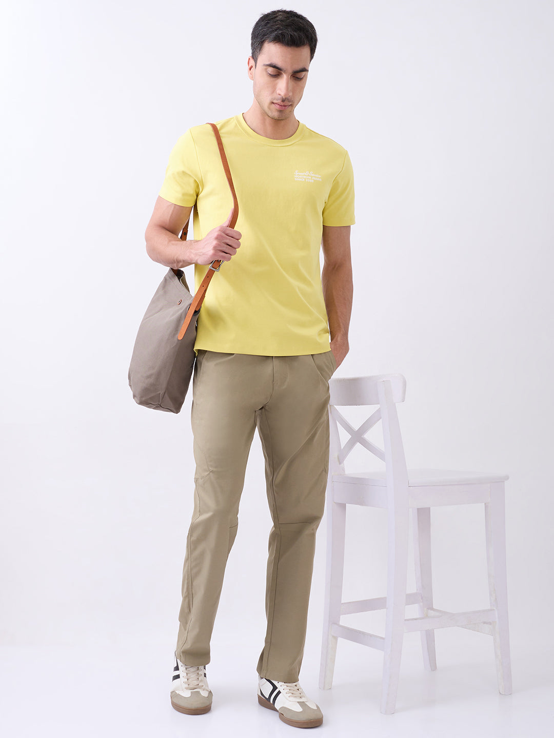 Rotica Straight Fit Formal Trouser: Khaki