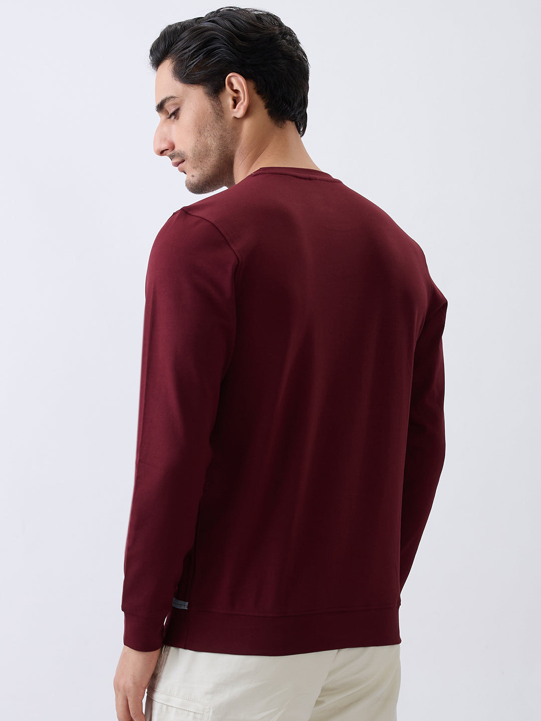 Branding Full Sleeve Printed Pullover: Wine