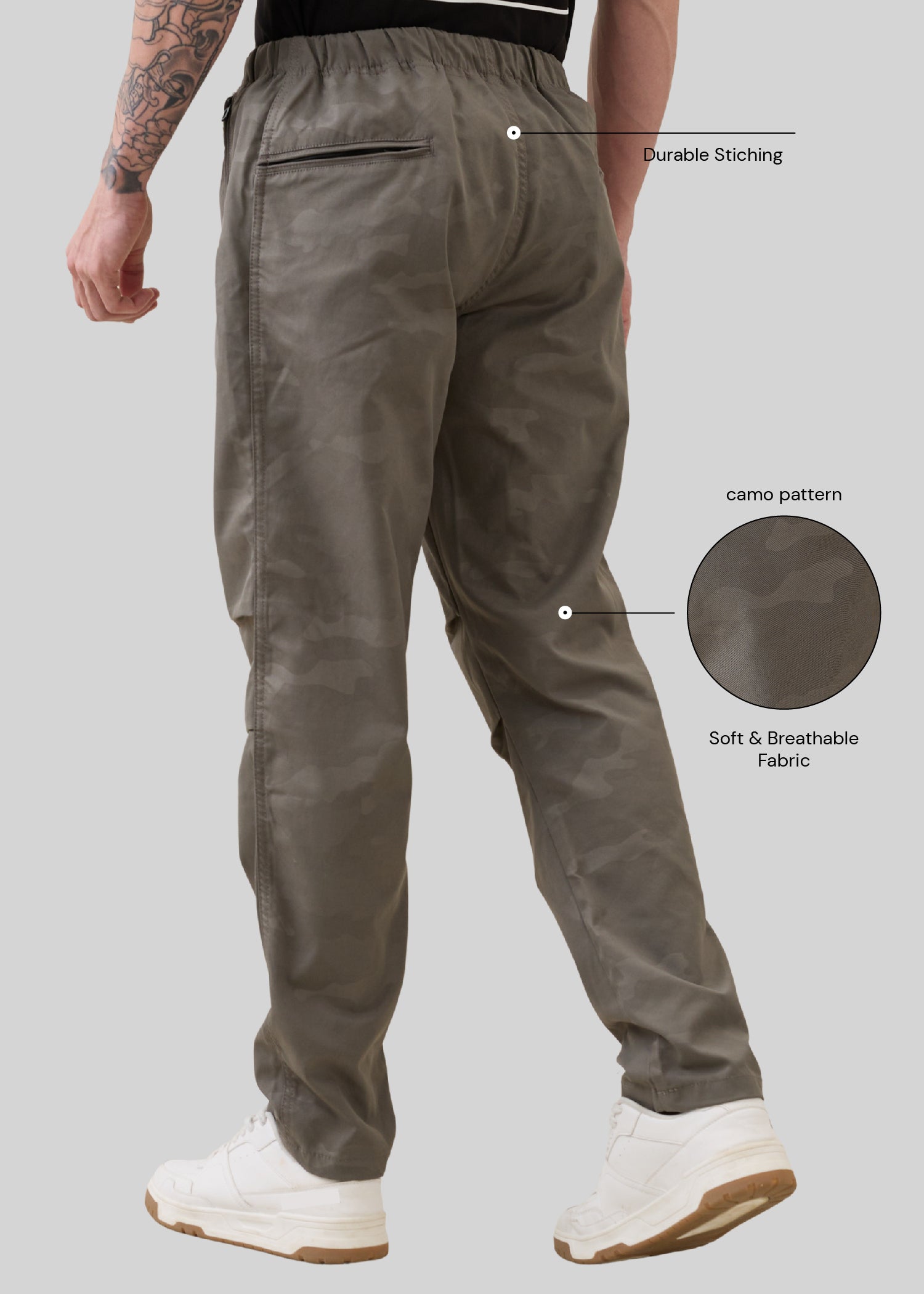 Ostrich Camouflage Relaxed Fit Cargo
