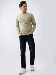 Duration Printed Full Sleeve T-Shirt : Olive