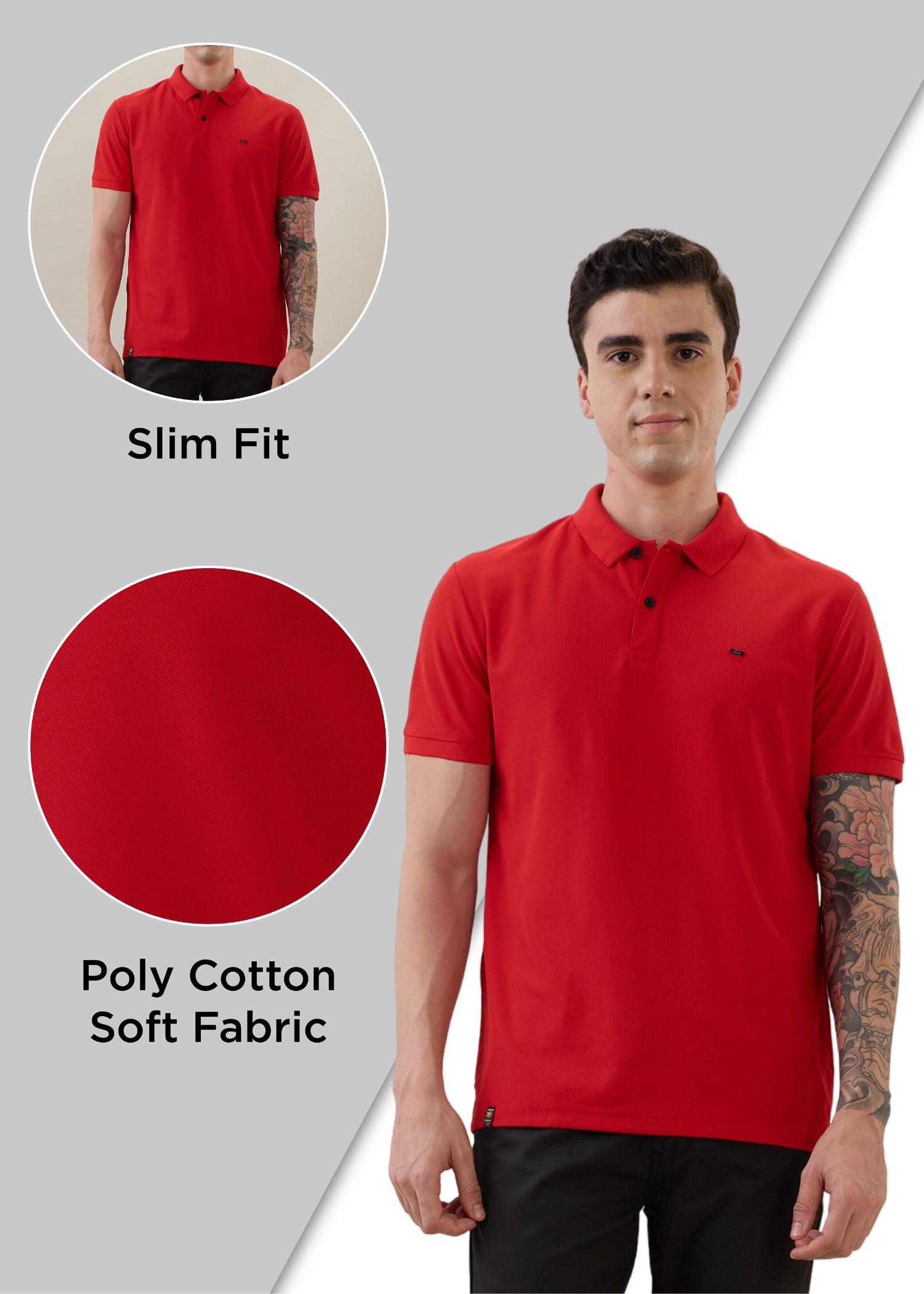 Cherry Half Sleeve T-shirt: Red