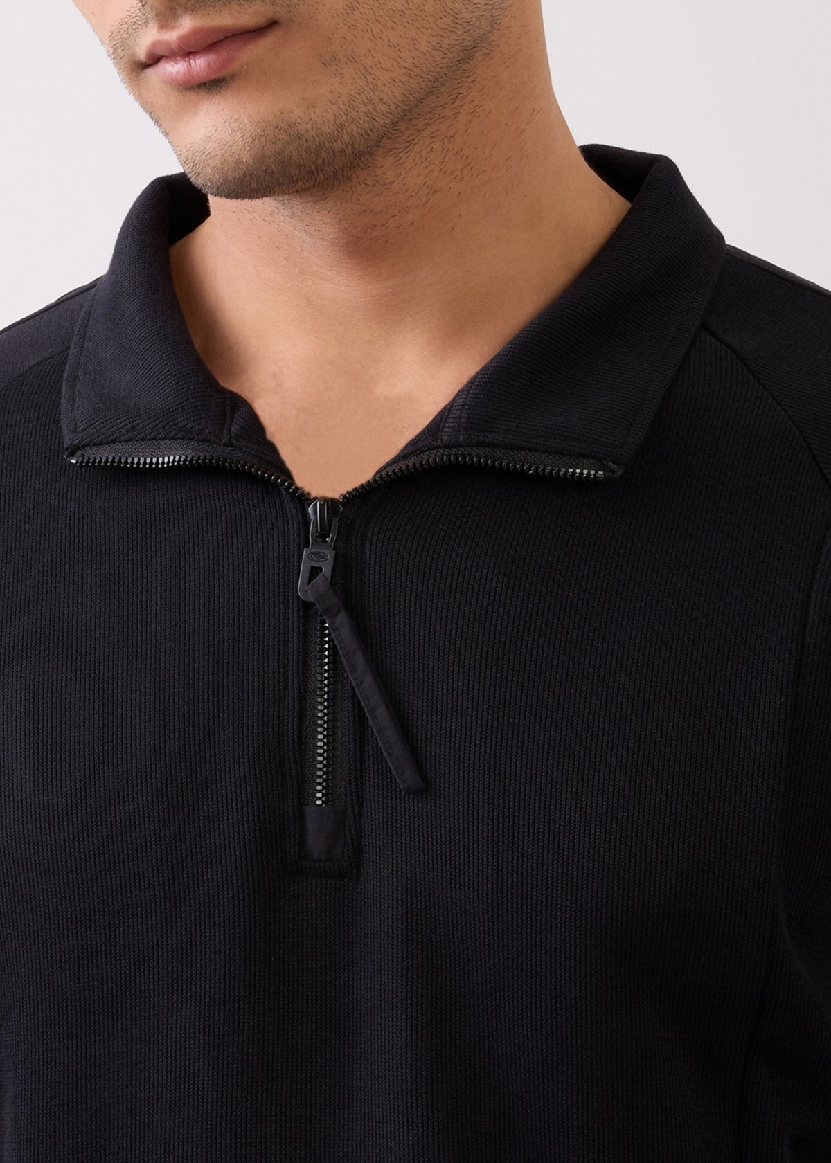 Grateful Zip-Neck Full Sleeve Sweatshirt