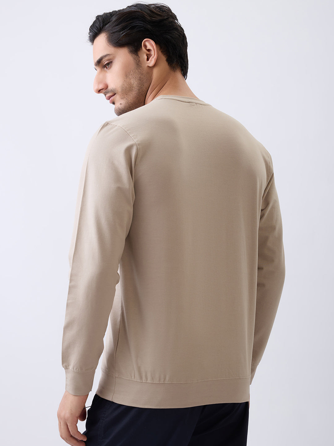 Duration Printed Full Sleeve T-Shirt : Beige