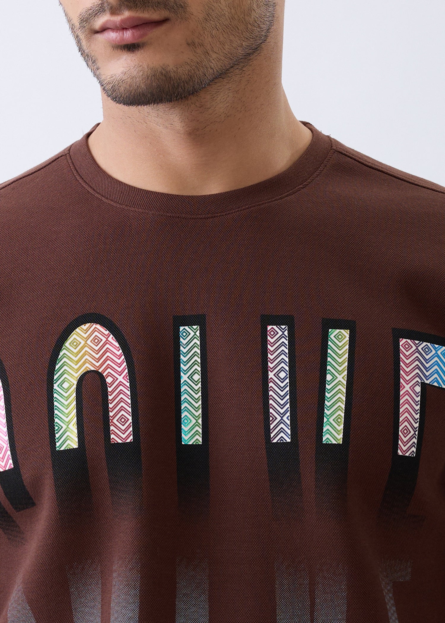 Solve Graphic Full Sleeve Sweatshirt: Brown