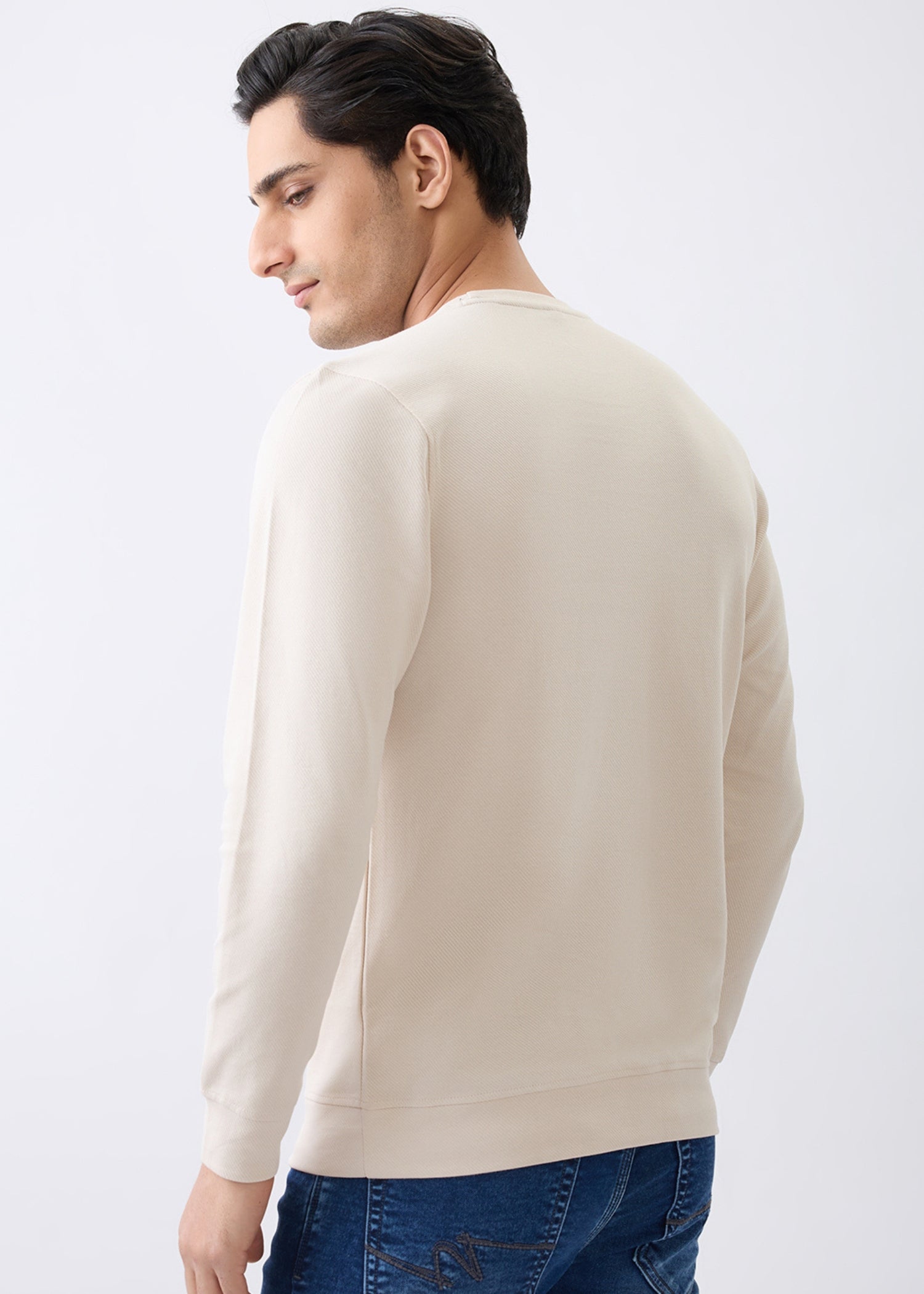 Midwest Graphic Full Sleeve Sweatshirt: Cream