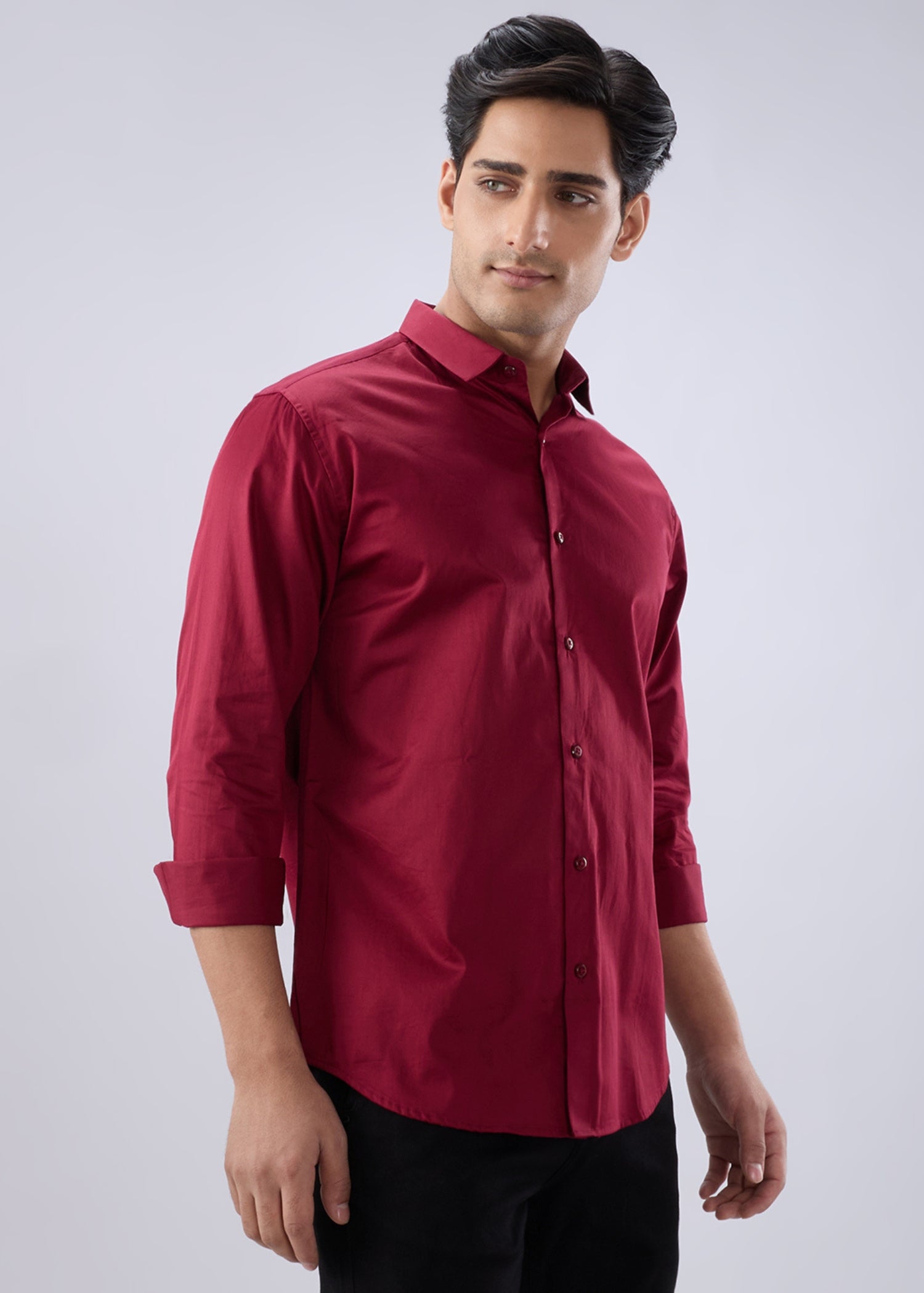 Carlson Solid Full Sleeve Shirt