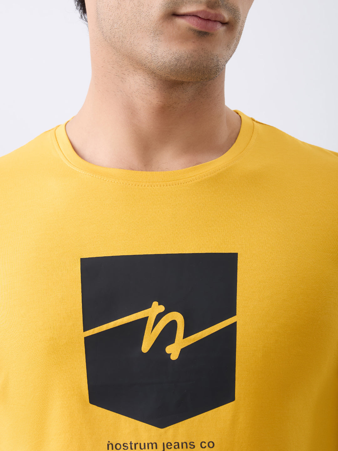Star 1 Fitted Full Sleeve Pullover: Mustard