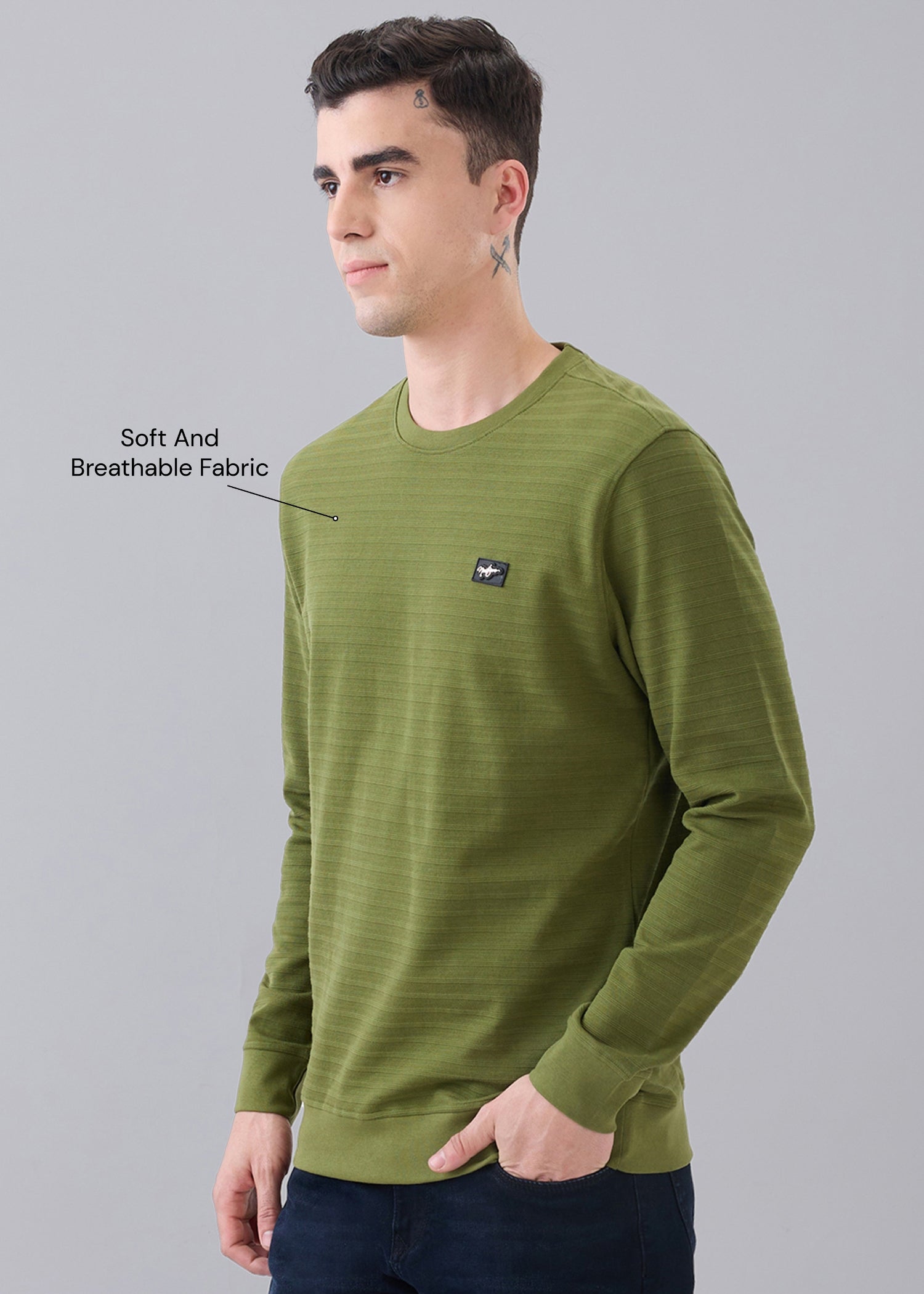 Daylight Textured T-Shirt: Green