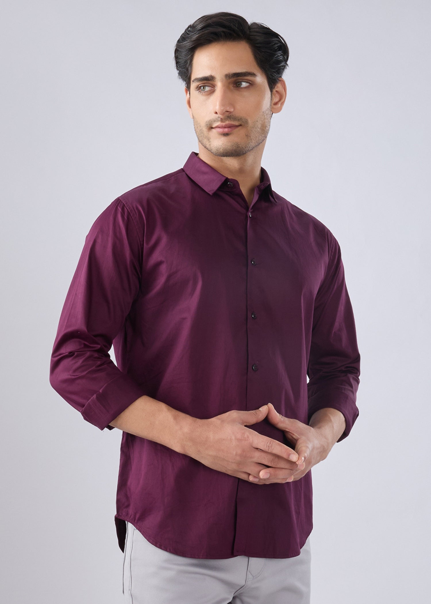 Carlson Solid Full Sleeve Shirt