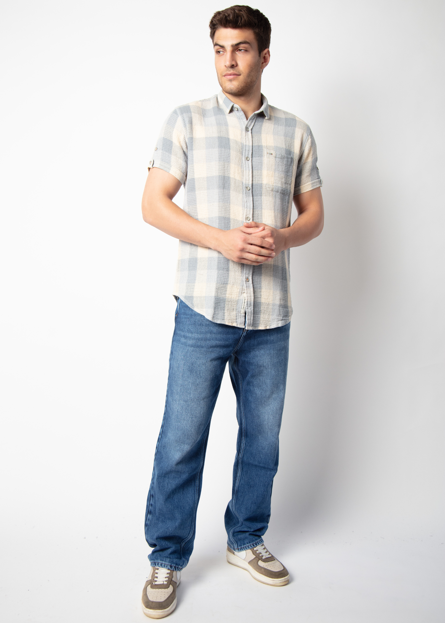 Altena Half Sleeve Checked Shirt For Men Nostrum