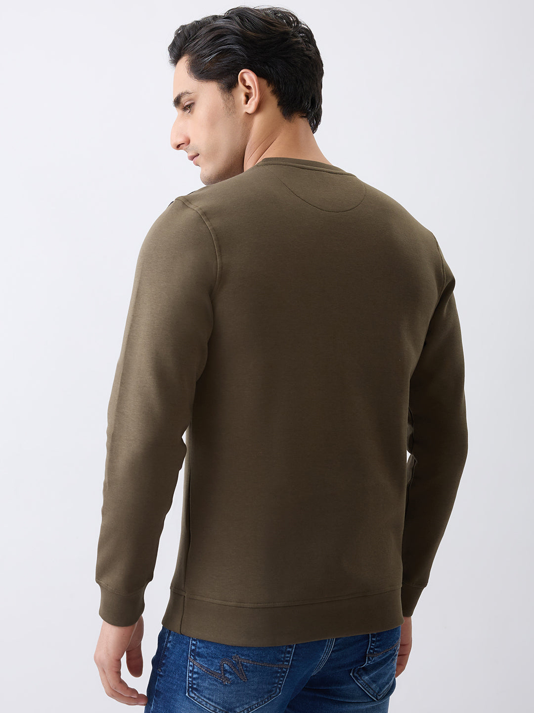 Dawking Graphic Full Sleeve T-Shirt: Olive
