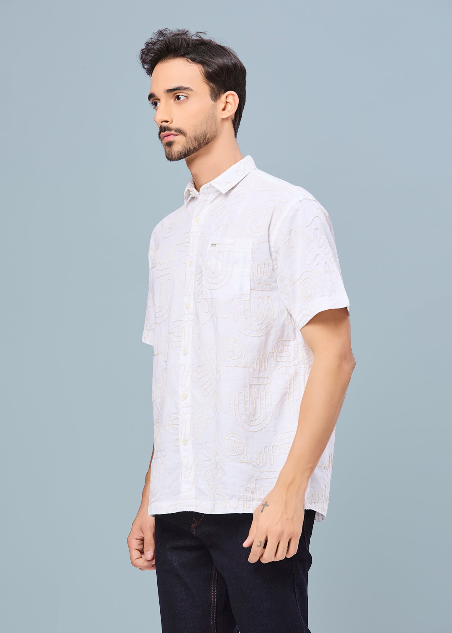 Anderson Embroidered Half Sleeve Shirt