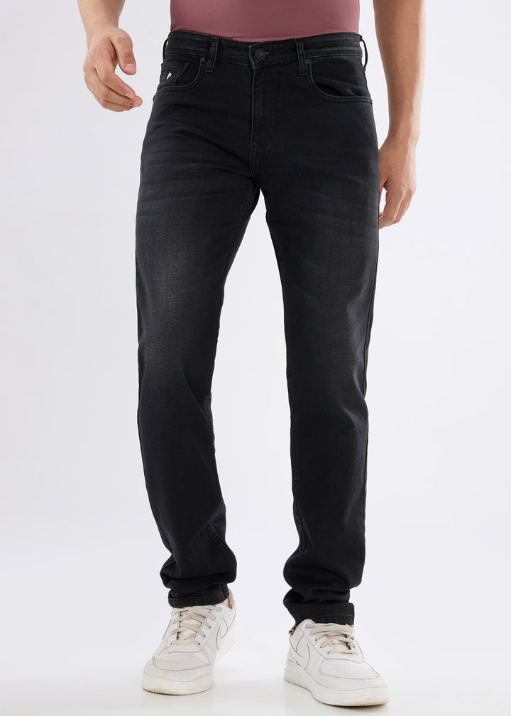 Dolovi G Regular Fit / Slim Fit Denim Jeans: Black
