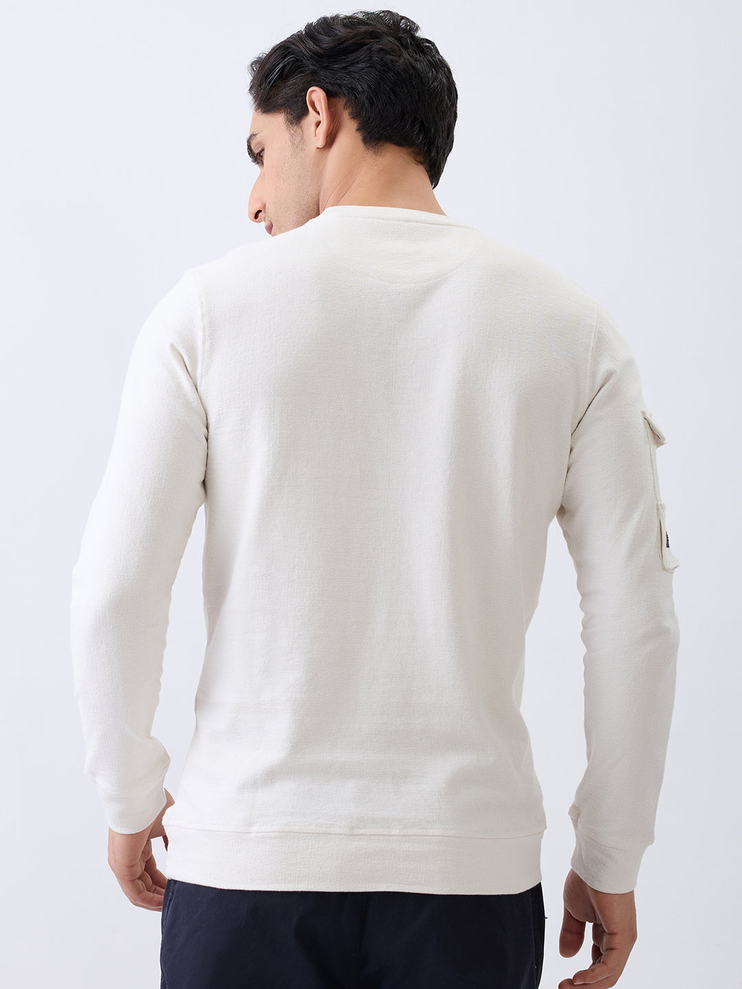 Moving Full Sleeve T-Shirt: Off White