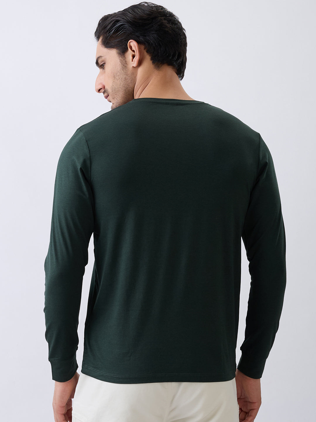 Travel Graphic Full Sleeve Pullover: Bottle Green