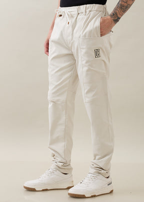 Karmic Relaxed Fit Cargo: Off White