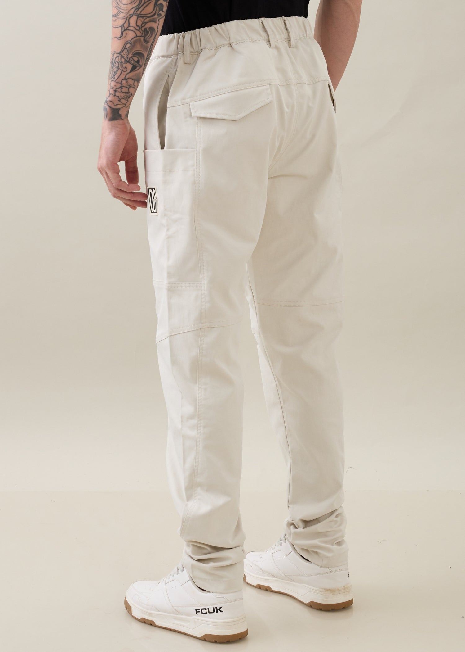 Karmic Relaxed Fit Cargo: Off White