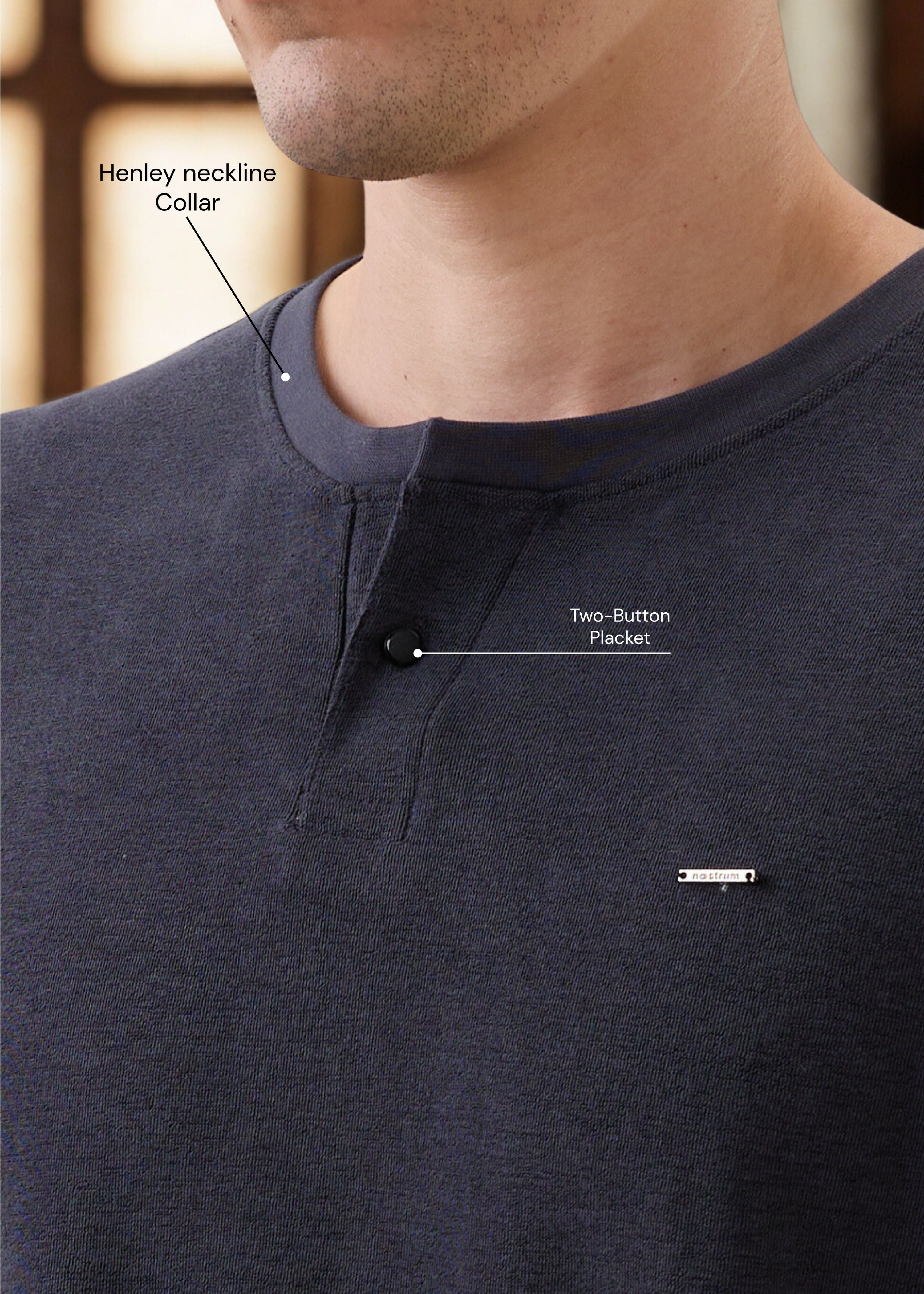 Makaya Knit Full Sleeve T-shirt: Navy