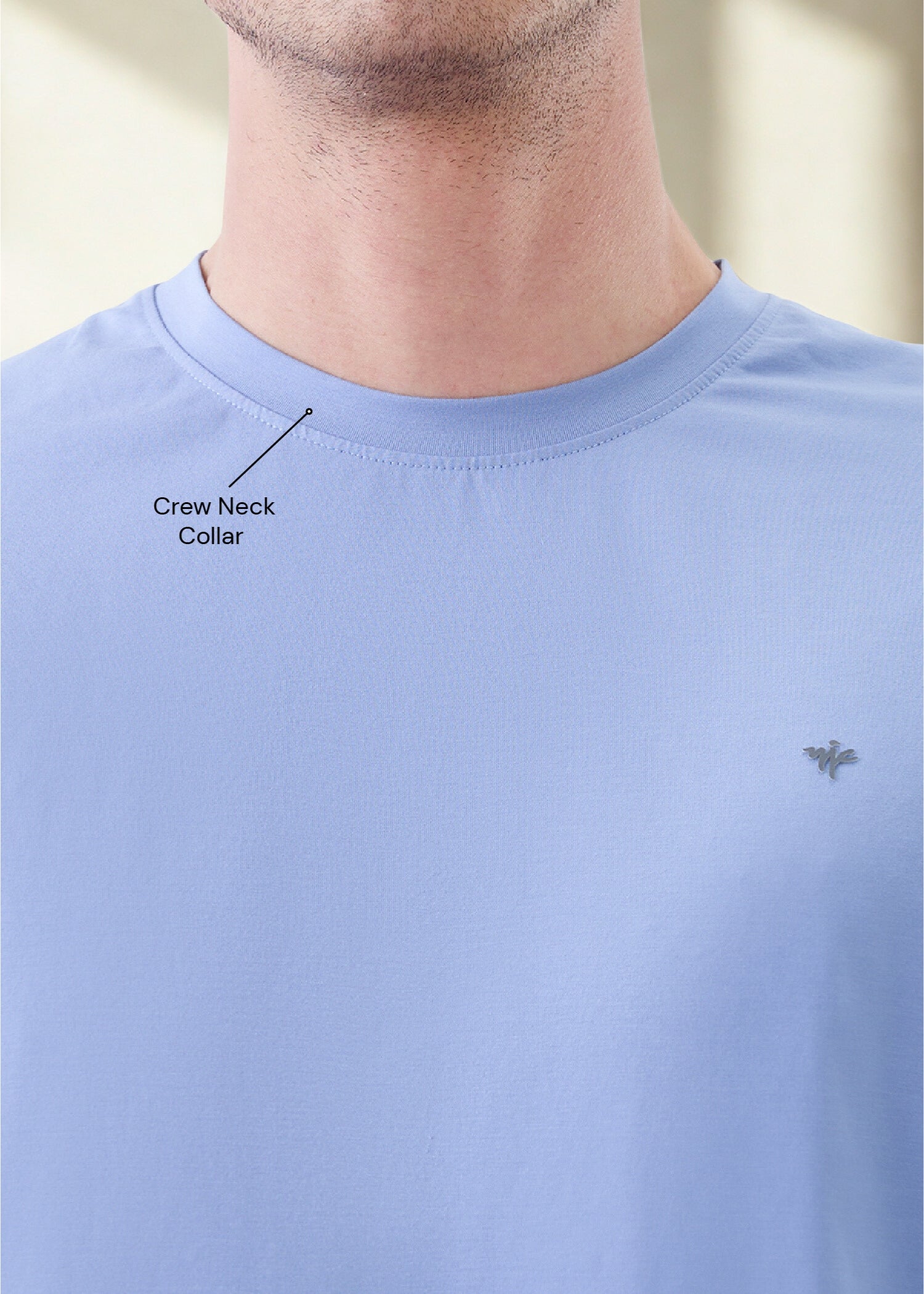 Arch Solid Half Sleeve T-Shirt: Light Blue