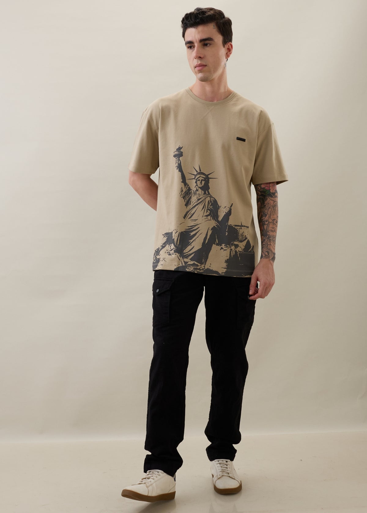 Canopy Cotton Relaxed Cargo: Black