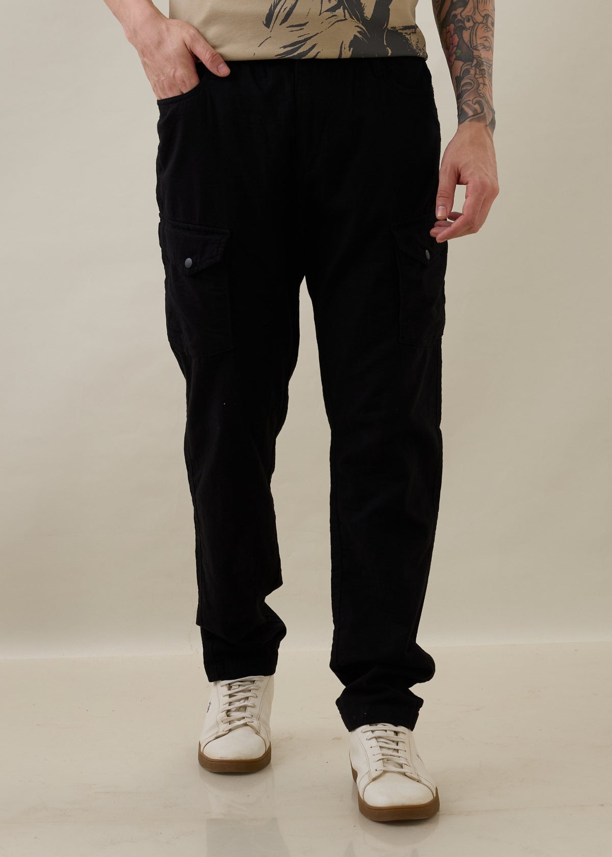 Canopy Cotton Relaxed Cargo: Beige