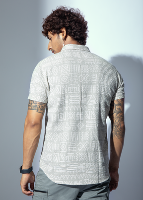 Fombio Half Sleeve Textured Shirt For Men Nostrum Fashion