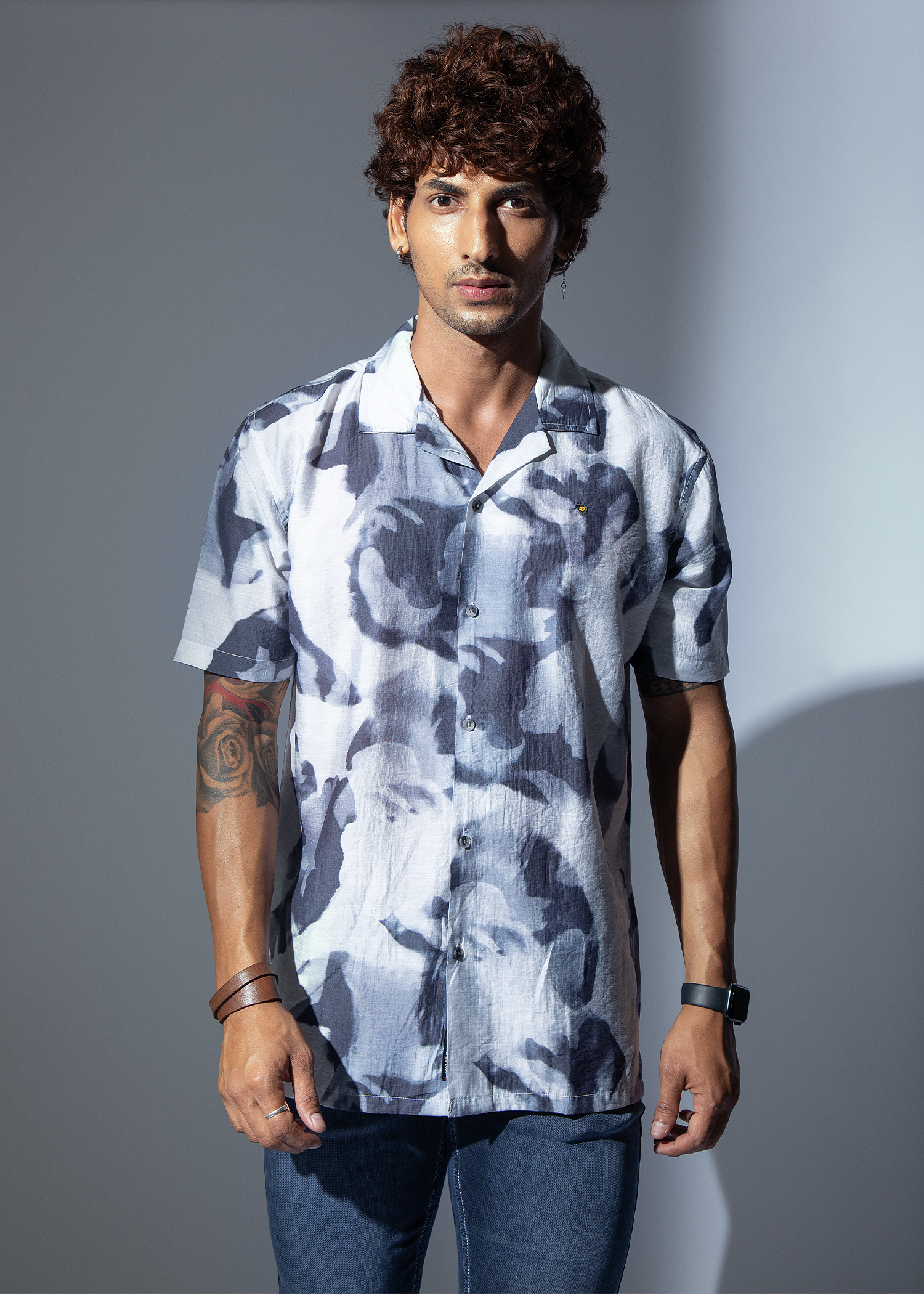 Phenix Half Sleeve Graphic Printed Shirt For Men Nostrum