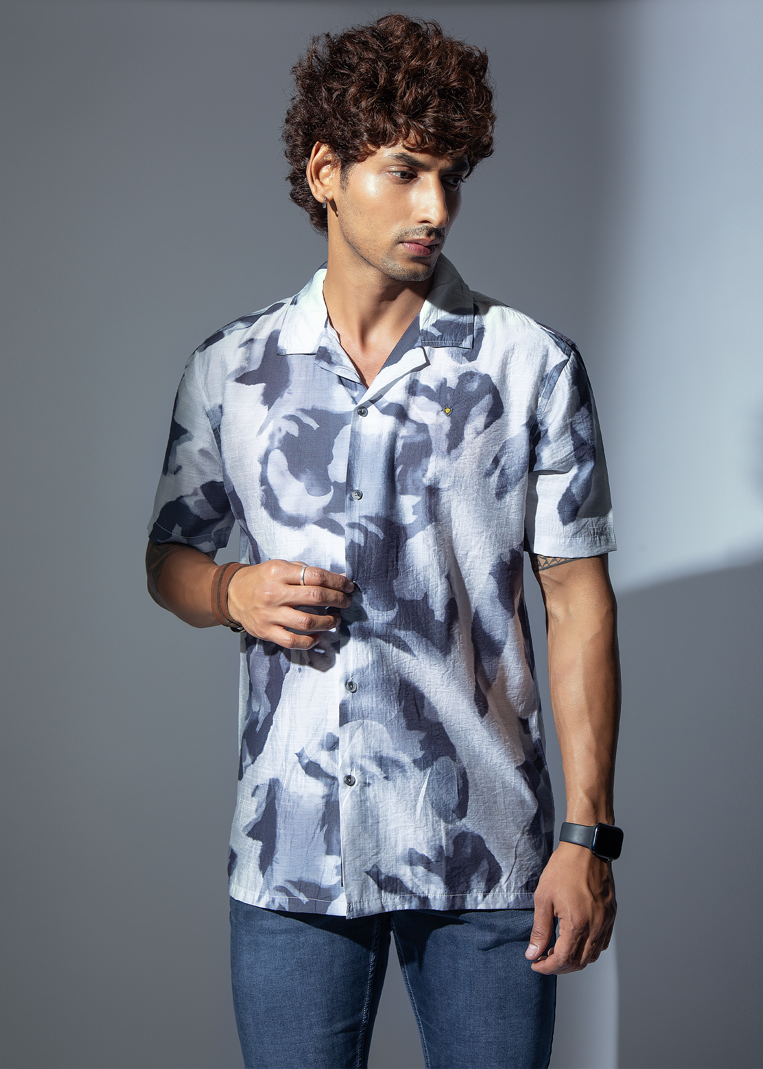Phenix Half Sleeve Graphic Printed Shirt For Men Nostrum