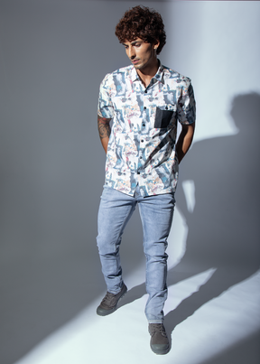 Gems-A Half Sleeve Graphic Printed Shirt Nostrum Fashion