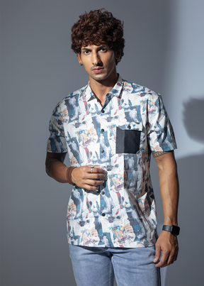 Gems-A Half Sleeve Graphic Printed Shirt Nostrum Fashion