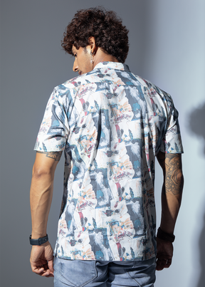 Gems-A Half Sleeve Graphic Printed Shirt Nostrum Fashion