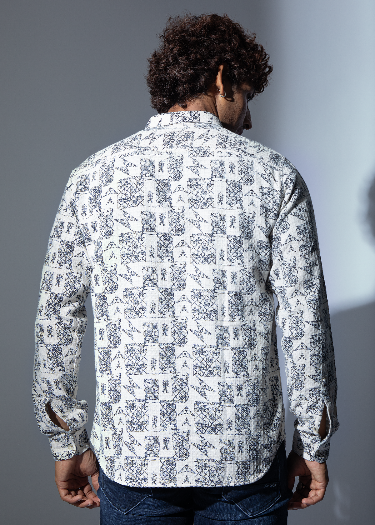 Yugen Full Sleeve Textured Shirt For Men Nostrum