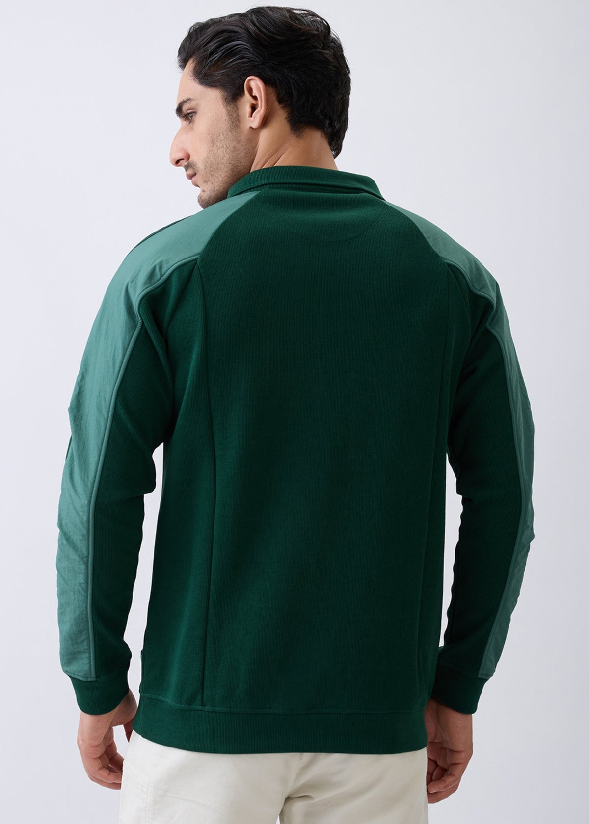 Grateful Zip-Neck Full Sleeve Sweatshirt