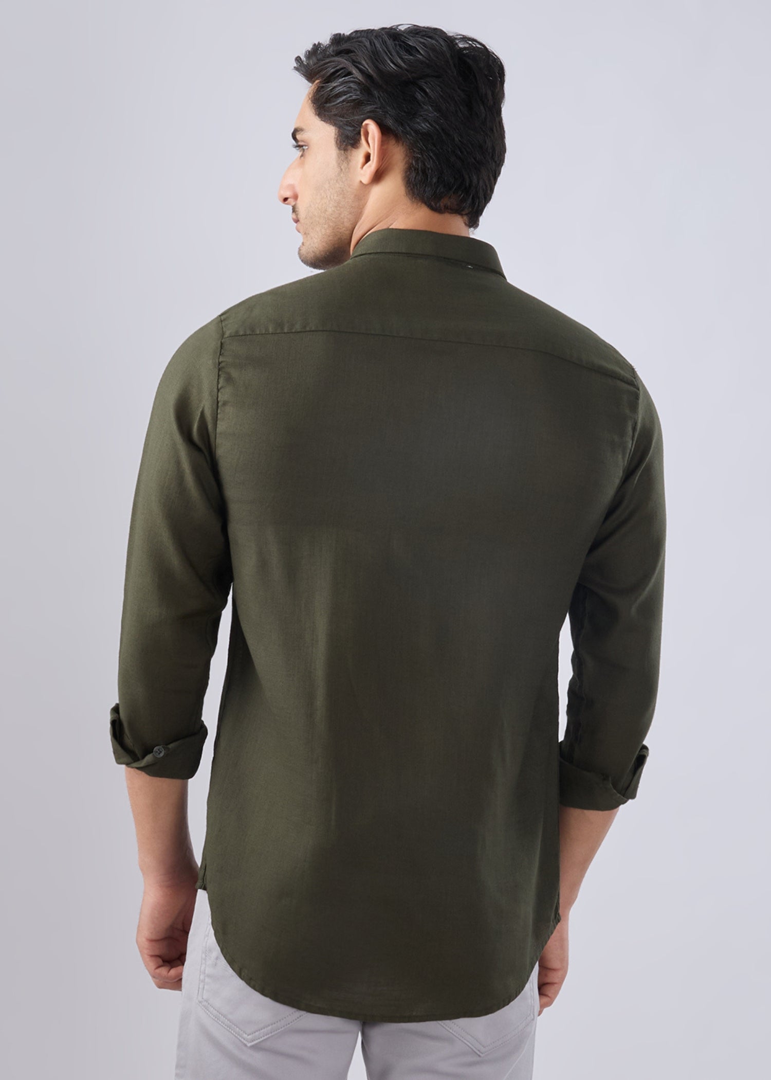 Keen Solid Full Sleeve Shirt: Olive