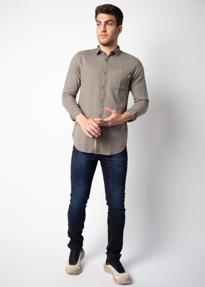 Watch Full Sleeve Solid Shirt For Men Nostrum